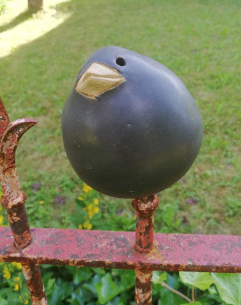 Susanne Boerner: '2 Spatzen schwarz - Groesse XS'