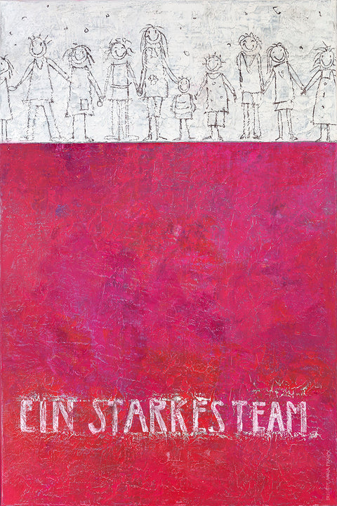 Wandbild 'Ein starkes Team' von Brigitte Anna Franck
