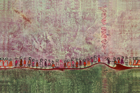 Wandbild 'You never walk alone' von Brigitte Anna franck