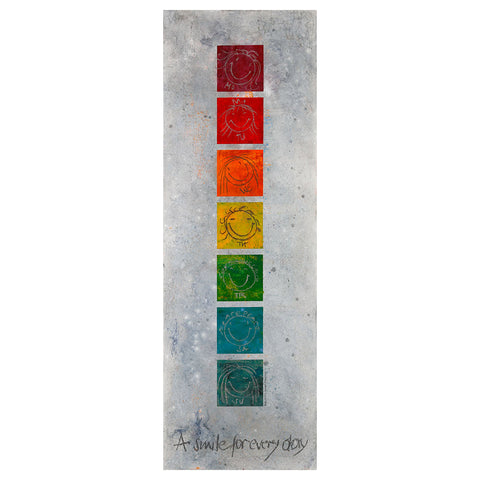 Wandbild 'A smile for every day-bunt' von Brigitte Anna Franck