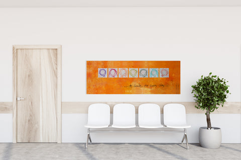 Wandbild 'A smile for every day - orange' von Brigitte Anna Franck