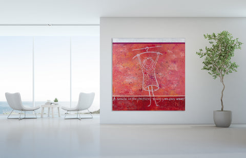 Wandbild 'A smile is the prettiest thing you can wear' von Brigitte Anna Franck