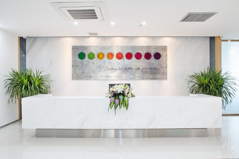 Wandbild 'Change the world with your smile' von Brigitte Anna Franck