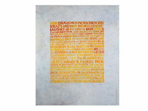 Wandbild 'Wir brauchen Menschen' von Brigitte Anna Franck