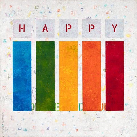 Wandbild 'HAPPY' von Brigitte Anna Franck